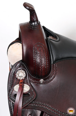 HILASON Western Horse Saddle American Leather Treeless Trail Pleasure