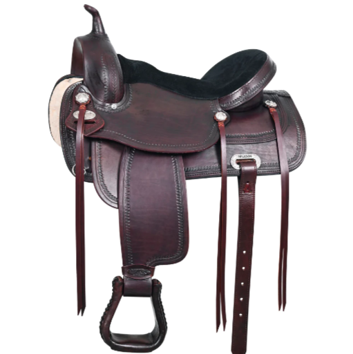 HILASON Western Horse Saddle American Leather Flex Tree Trail & Pleasure Chocolate Brown