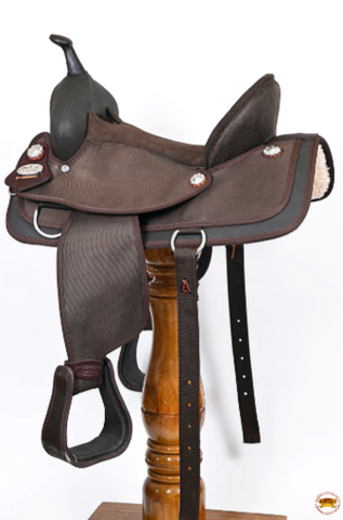 HILASON Western Horse Ranch Roping Saddle American Leather