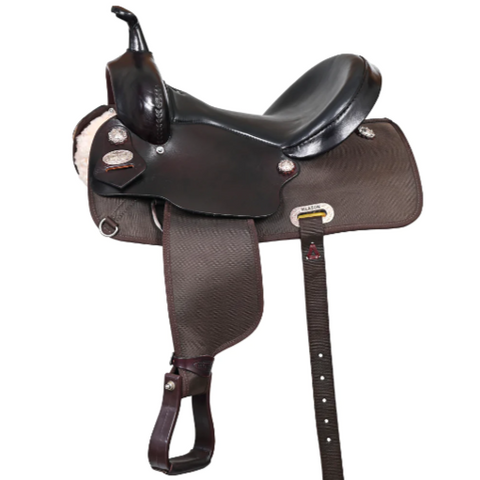 HILASON Western Horse Ranch Roping Saddle American Leather