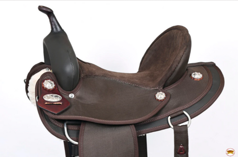 HILASON Western Horse Ranch Roping Saddle American Leather