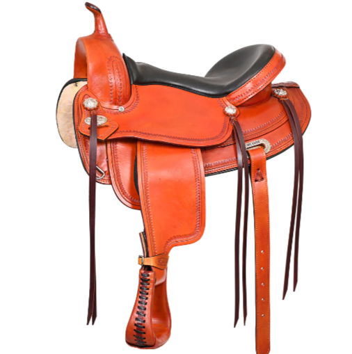 HILASON Western Horse Saddle American Leather Flex Tree Trail & Pleasure Tan