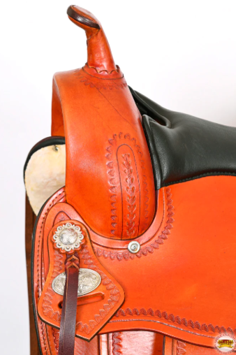 HILASON Western Horse Saddle American Leather Flex Tree Trail & Pleasure Tan