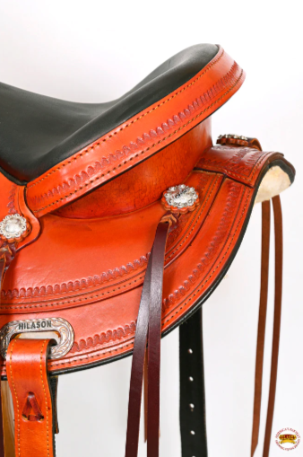 HILASON Western Horse Saddle American Leather Flex Tree Trail & Pleasure Tan