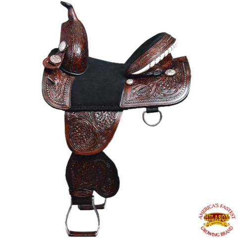 HILASON Western Horse Child Saddle Treeless American Leather Barrel