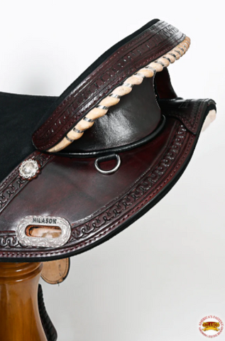 HILASON Western Horse Saddle Treeless Trail Genuine American Leather