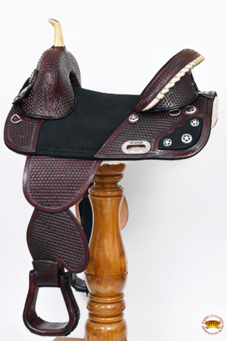 HILASON Horse Saddle Hilason Treeless Trail Barrel American Leather