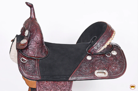 HILASON Western Horse Saddle Treeless Trail Barrel Leather