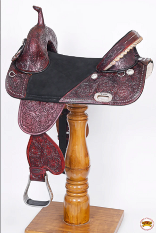 HILASON Western Horse Saddle Treeless Trail Barrel Leather