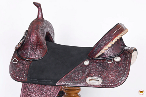 HILASON Western Horse Saddle Treeless Trail Barrel Leather