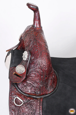 HILASON Western Horse Saddle Treeless Trail Barrel Leather