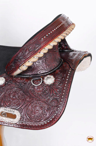 HILASON Western Horse Saddle Treeless Trail Barrel Leather