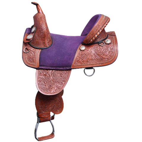 HILASON Western American Leather Trail Barrel Racing Horse Saddle