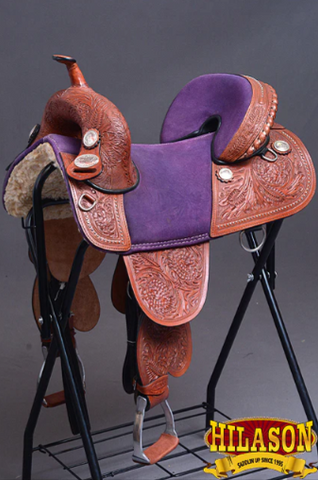 HILASON Western American Leather Trail Barrel Racing Horse Saddle