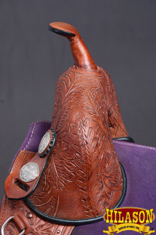 HILASON Western American Leather Trail Barrel Racing Horse Saddle