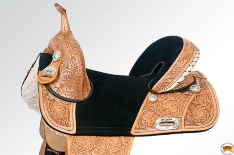 HILASON Western Horse Treeless Trail Barrel Saddle American Leather