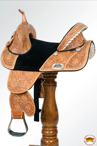 HILASON Western Horse Treeless Trail Barrel Saddle American Leather