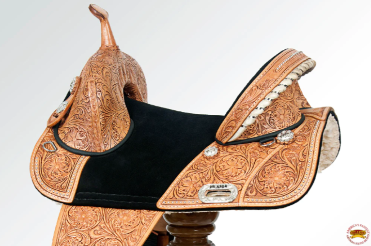 HILASON Western Horse Treeless Trail Barrel Saddle American Leather