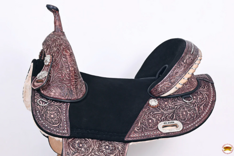 HILASON Western Horse Treeless Trail Barrel Saddle American Leather