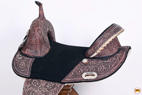 HILASON Western Horse Treeless Trail Barrel Saddle American Leather