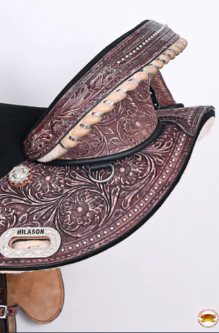 HILASON Western Horse Treeless Trail Barrel Saddle American Leather