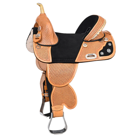 HILASON Western Horse Treeless Trail Barrel Saddle American Leather