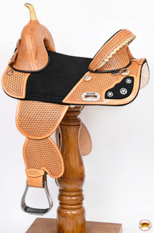 HILASON Western Horse Treeless Trail Barrel Saddle American Leather