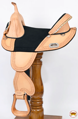 HILASON Western Horse Treeless Trail Saddle Genuine American Leather