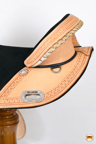 HILASON Western Horse Treeless Trail Saddle Genuine American Leather