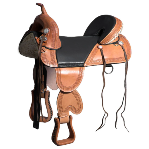 HILASON Western Horse Treeless Trail Saddle Genuine American Leather Tan l Saddle American Leather Tan