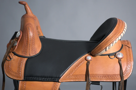 HILASON Western Horse Treeless Trail Saddle Genuine American Leather Tan l Saddle American Leather Tan