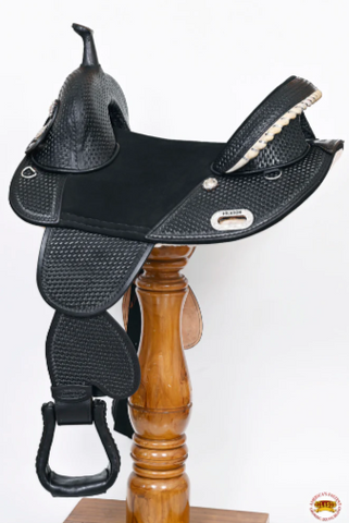 HILASON Western American Leather Trail Barrel Racing Horse Saddle