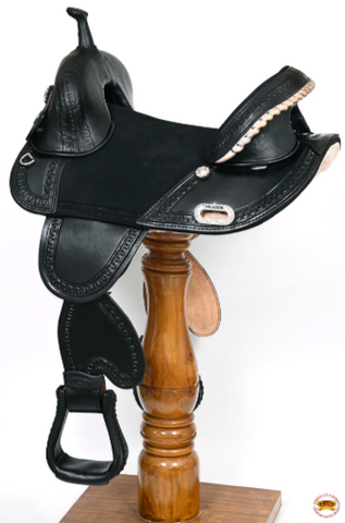 HILASON Western Horse Saddle Treeless Trail Racing Genuine American Leather