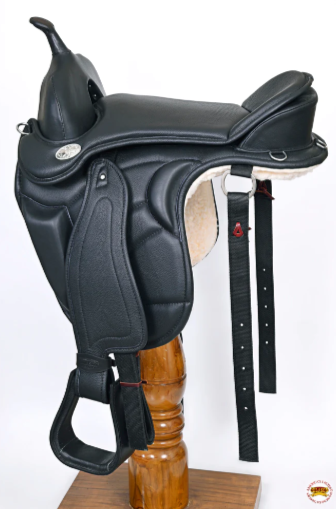 Horse English Treeless Saddle Hilason Endurance Trail Pleasure Leather