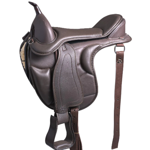 Horse English Treeless Saddle Hilason Endurance Trail Pleasure Leather