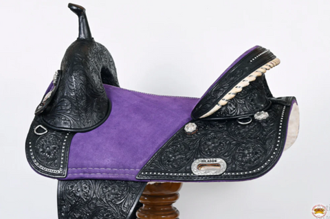 Hilason Western Horse Trail Barrel Racing American Leather Saddle