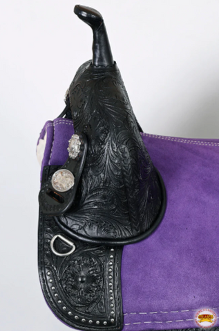 Hilason Western Horse Trail Barrel Racing American Leather Saddle