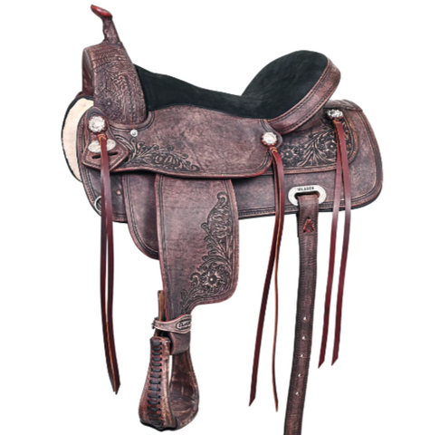 HILASON Rustic American Leather Saddle - Treeless Trail Pleasure