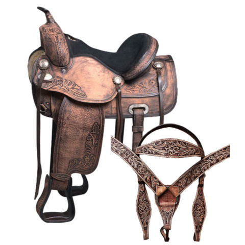 HILASON American Leather Treeless Saddle - Trail Pleasure Tack