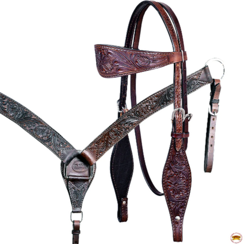 HILASON Antique American Leather Treeless Saddle - Trail Barrel Tack