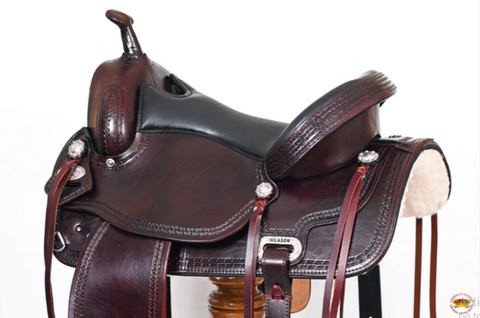 HILASON Western Horse Saddle American Leather Treeless Trail Pleasure