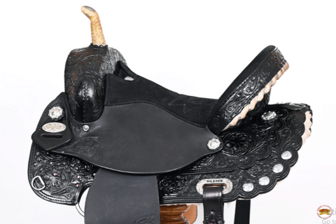 HILASON Western Horse Saddle American Leather Treeless Trail Barrel