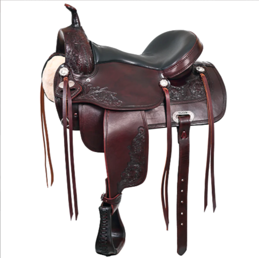 HILASON Western Horse Saddle American Leather Treeless Trail Pleasure