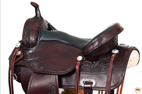 HILASON Western Horse Saddle American Leather Treeless Trail Pleasure