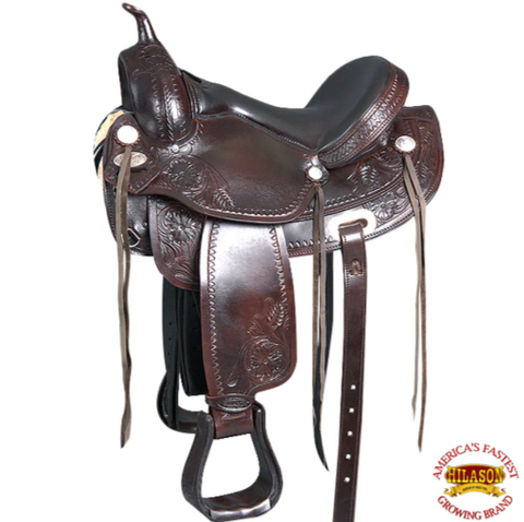 HILASON Pleasure Treeless Trail Barrel Saddle