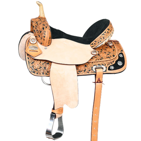 HILASON Treeless Trail Barrel Saddle