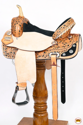 HILASON Treeless Trail Barrel Saddle