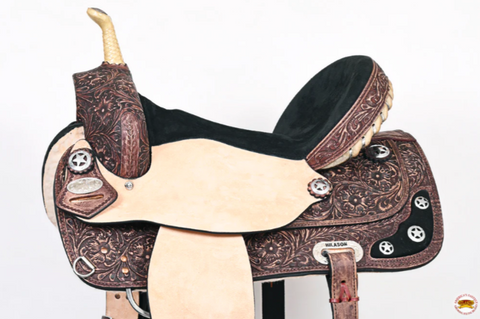 HILASON Treeless Trail Barrel Saddle