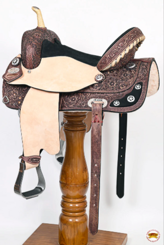 HILASON Treeless Trail Barrel Saddle