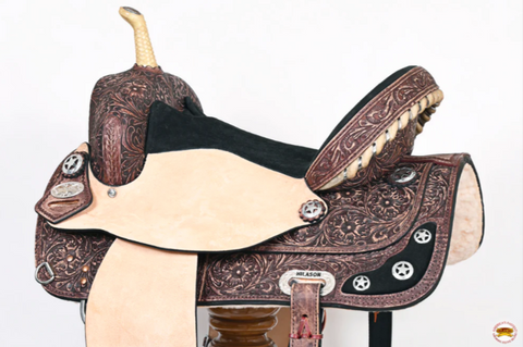 HILASON Treeless Trail Barrel Saddle